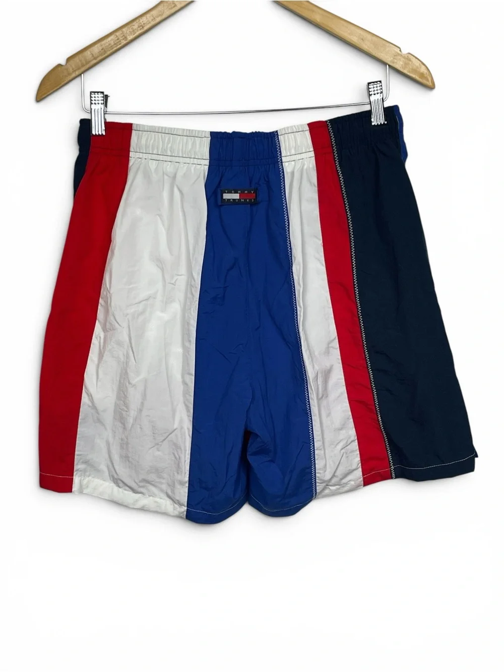 Vintage Tommy Hilfiger sailing gear Colorblock Swim Trunk shorts Red Navy White